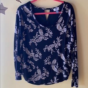 Old Navy black floral top
